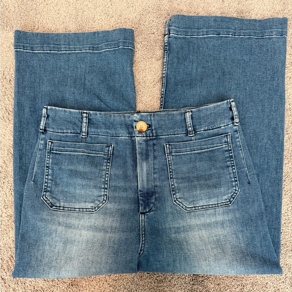 Maeve by Anthropologie The Collette Classic Blue Denim Jeans 32 - Picture 1 of 12